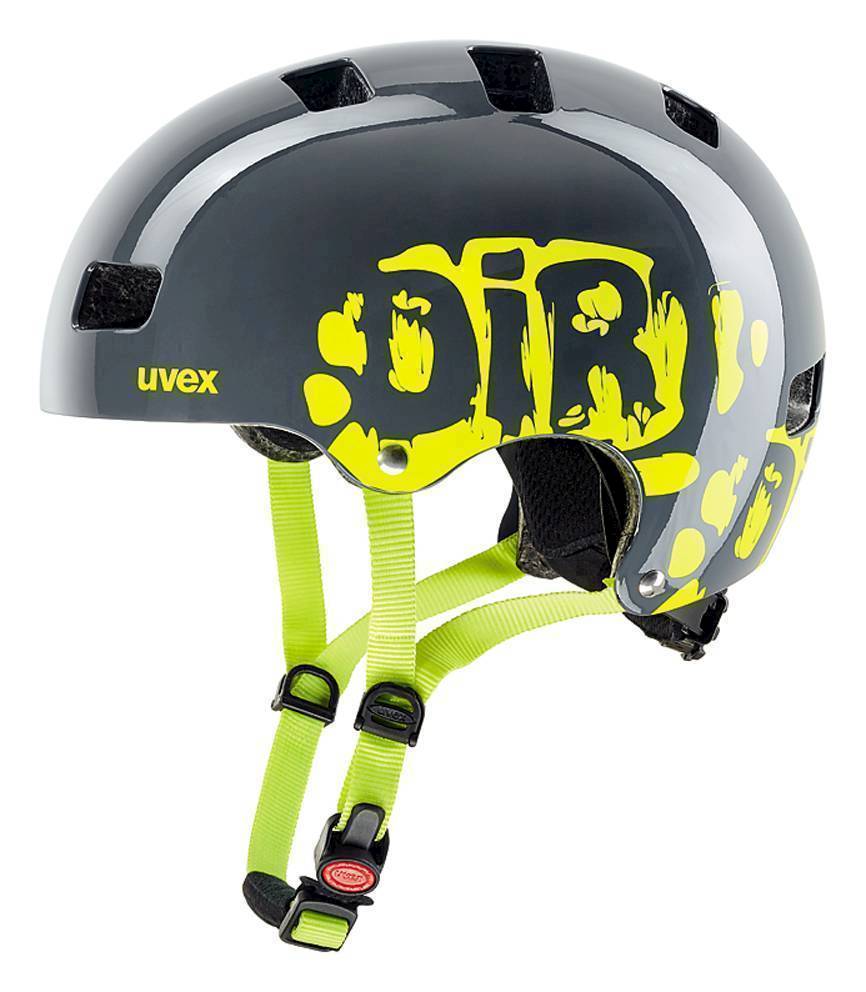 helma UVEX KID 3 DIRTBIKE GREY-LIME 2019 55-58cm 