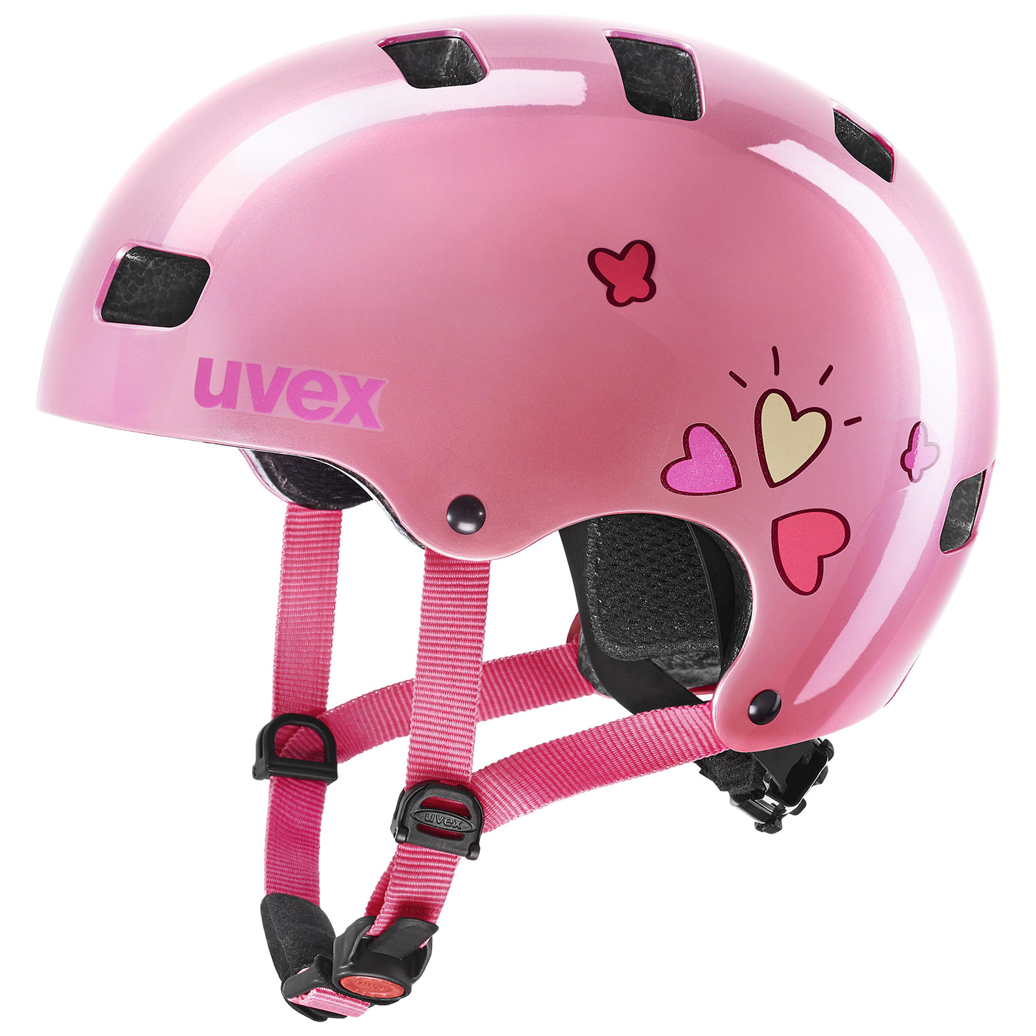 helma UVEX KID 3 PINK HEART 2021 55-58cm