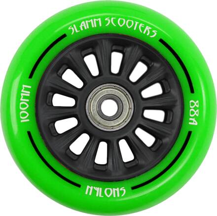 kolečko Slamm 100 mm Black/Green + ABEC 7